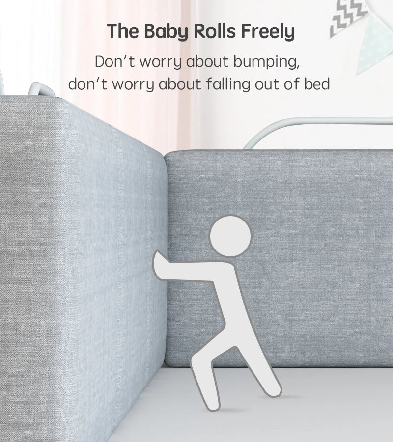 Baby Bed Rail Safety Barrier - 47cm Child Bed Fence Railing for Kids' Bed Protection and Safety