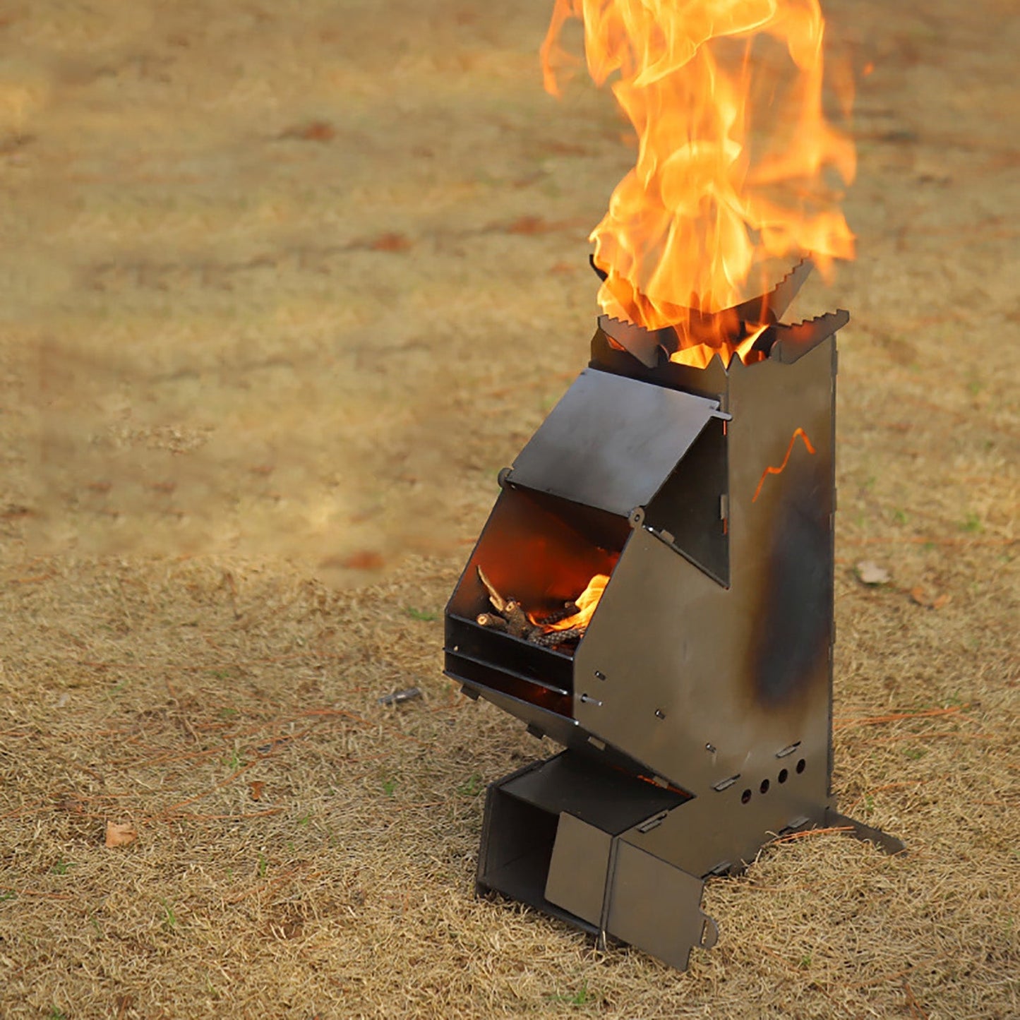 Portable Outdoor Rocket Wood Burning Stove | Lightweight, Efficient & Ideal for Camping and Backyard Gatherings