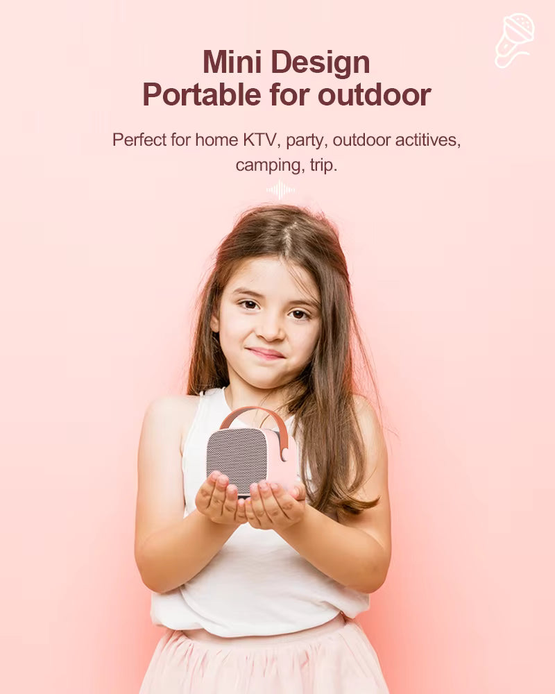 Girls Karaoke Machine – Bluetooth Speaker with Wireless Microphone in Rose
