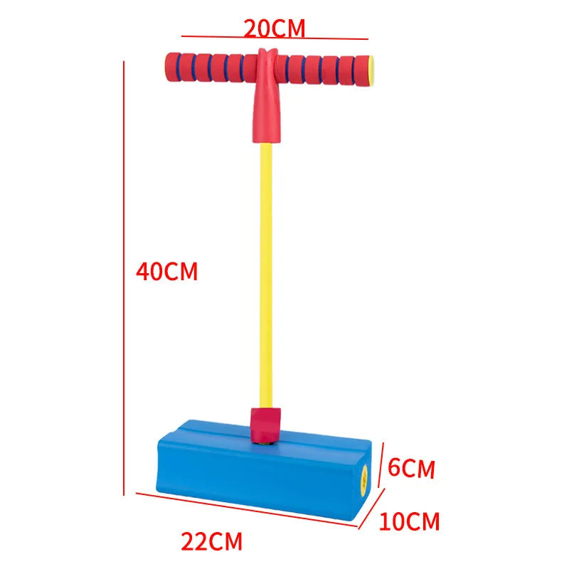 Foam Stick Jumper for Kids - Indoor Outdoor Sports Games Toy for Fun Fitness & Bounce Improvement - Sensory Gift for Boys & Girls
