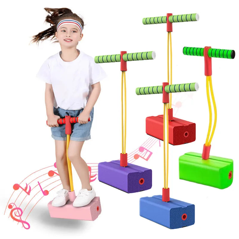 Foam Stick Jumper for Kids - Indoor Outdoor Sports Games Toy for Fun Fitness & Bounce Improvement - Sensory Gift for Boys & Girls