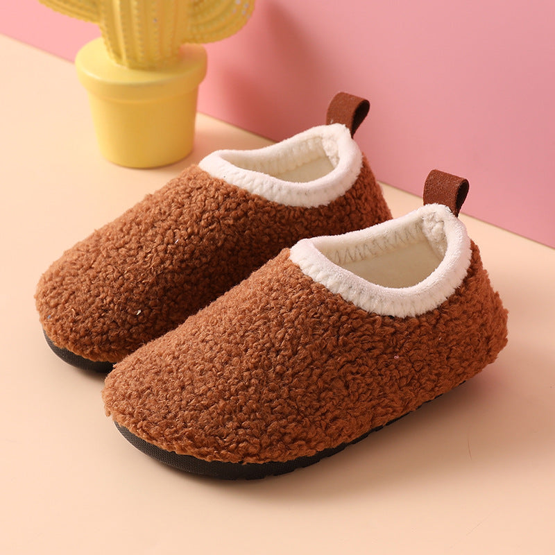 Children's Non-Slip Slippers | Warm Wool Lining & Safe for Home Use, Ideal for Ages 1-7