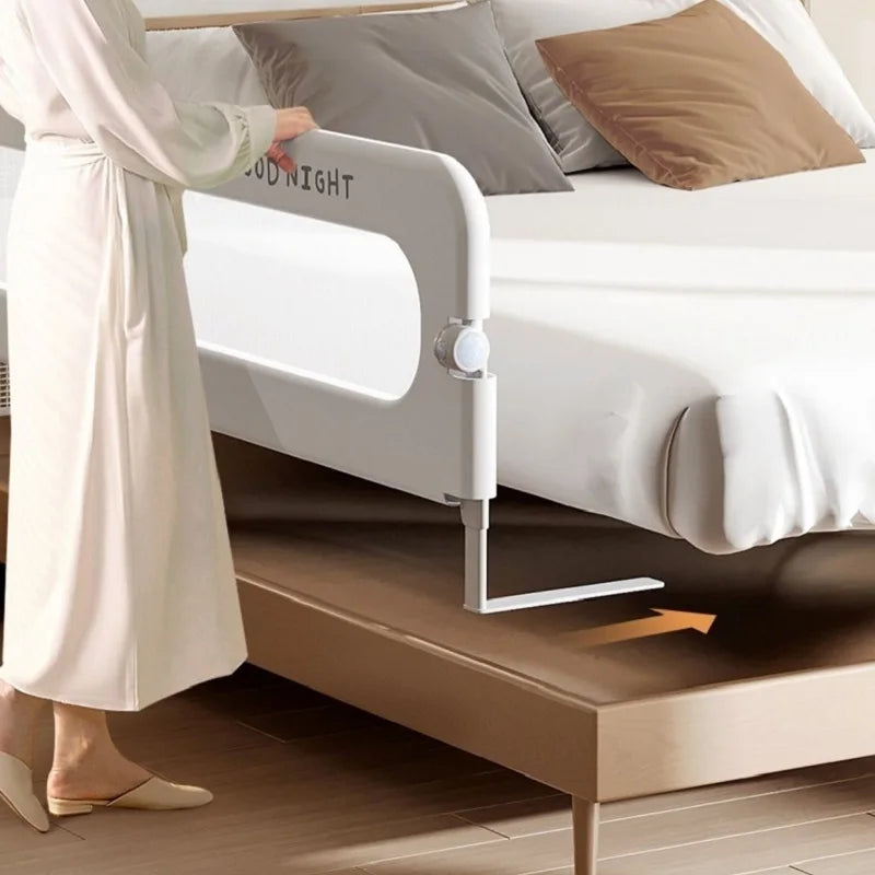 Baby Bed Rail Guardrail Safety Barrier for Crib & Toddler Bed - Prevents Falling, Side Protective Rail for Safe Sleep