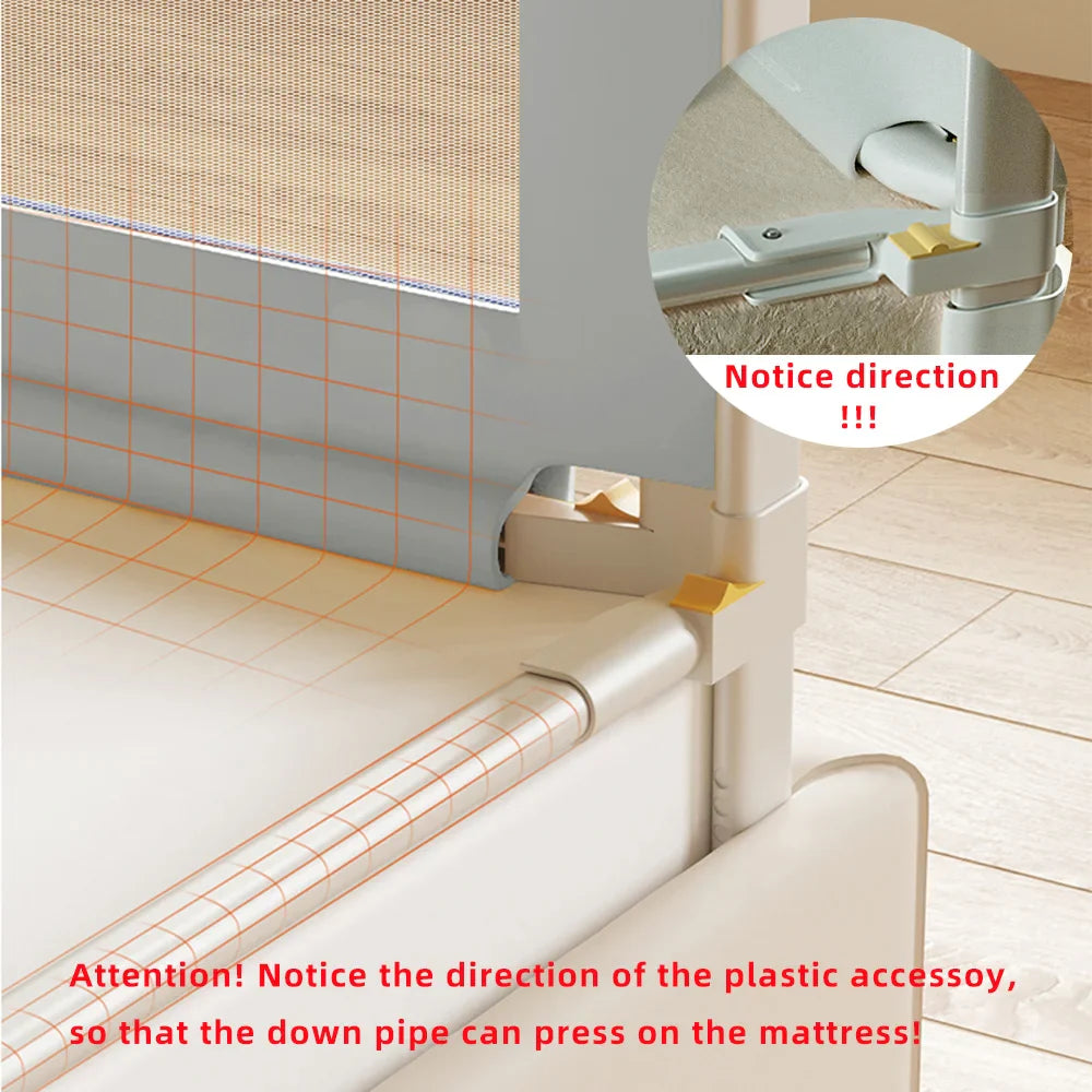 Baby Bed Guardrail Safety Railing - Protective Barrier for Kids' Beds, Bed Fence for Child Safety, 1pc Bed Rail Guard