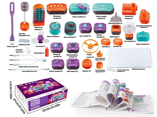 DIY Electronics Exploration Kit for Kids - 150+ Science Projects & Physics Experiments Circuit Board Educational Toy for Ages 6+