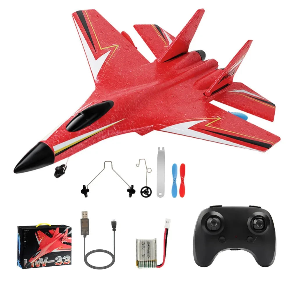 Flying Airplane RC Toy – SU-27 Remote Control Aircraft - Battery Powered Flying Remote Controlled Airplane - For Children, EPP Foam Design