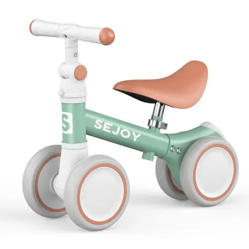 Baby Balance Bike for Toddlers - 4-Wheel Walker Bicycle Toy for Kids Ages 1-3 - Perfect Birthday Gift for Boys & Girls in 3 Colors