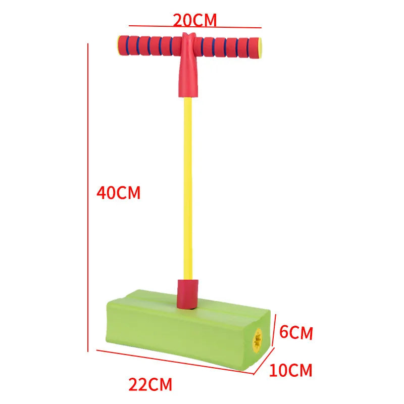 Foam Stick Jumper for Kids - Indoor Outdoor Sports Games Toy for Fun Fitness & Bounce Improvement - Sensory Gift for Boys & Girls