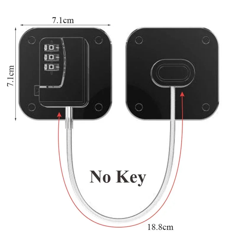 Child Safety Lock for Cabinets & Fridge - Stainless Steel Cable Protection for Kids & Baby Home Security
