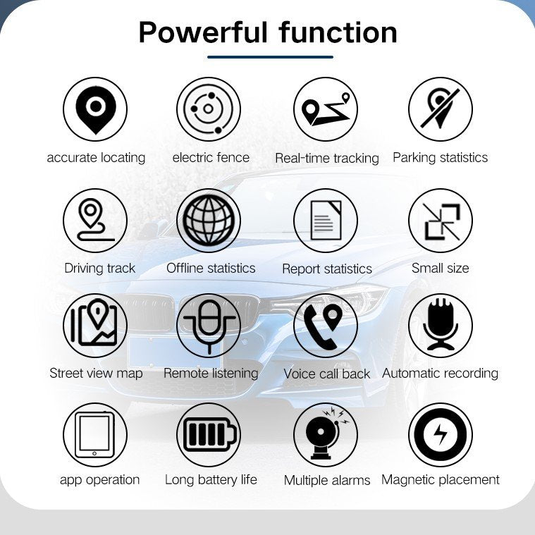 GPS Tracker with Strong Magnetic Attachment | Anti-Loss Vehicle Tracking Device for Cars and Motorcycles