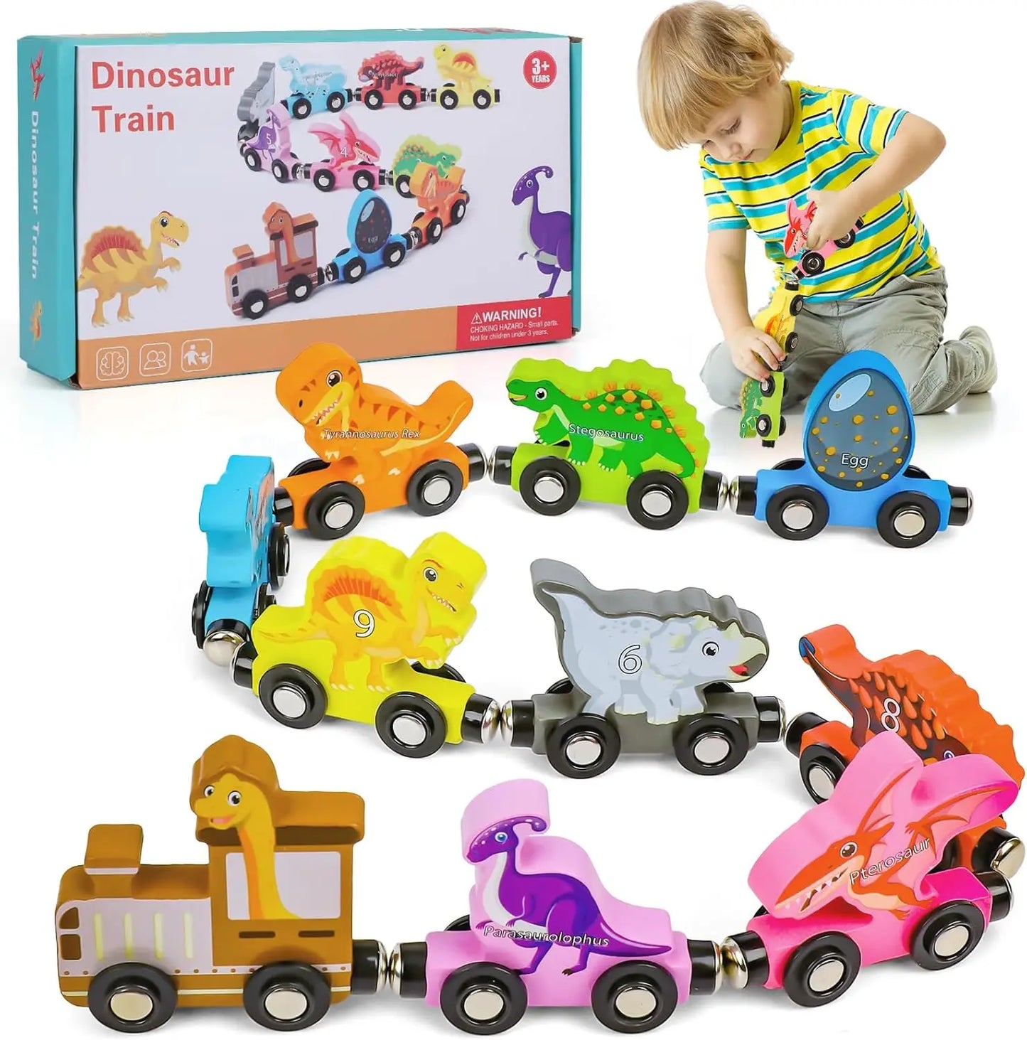Montessori Magnetic Wooden Train Set for Kids - Educational Animal Sorting Toy for Early Learning and Cognitive Development