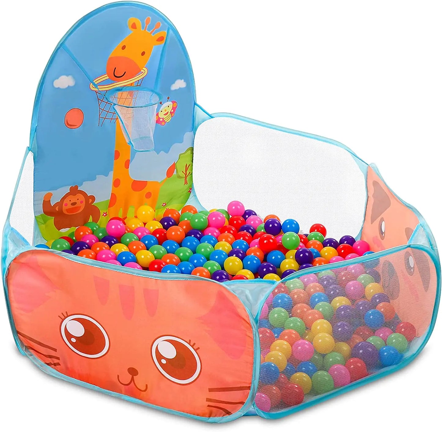 Portable Foldable Ball Pool Tent for Kids - Indoor/Outdoor Play Pit with Basket - Educational Sports Toy & Holiday Gift