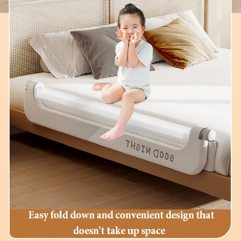 Baby Bed Rail Guardrail Safety Barrier for Crib & Toddler Bed - Prevents Falling, Side Protective Rail for Safe Sleep