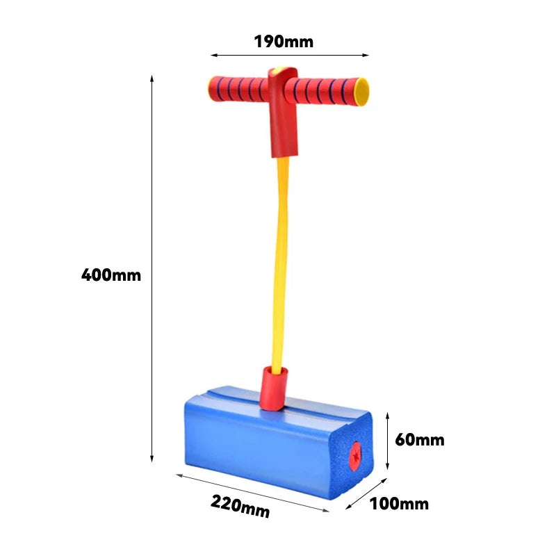 Foam Stick Jumper for Kids - Indoor Outdoor Sports Games Toy for Fun Fitness & Bounce Improvement - Sensory Gift for Boys & Girls