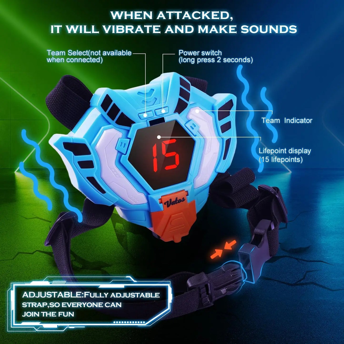 Laser Tag Guns Set with Vests - 4x Infrared Shooting Game for Indoor & Outdoor Fun for Kids and Teens Age 6+