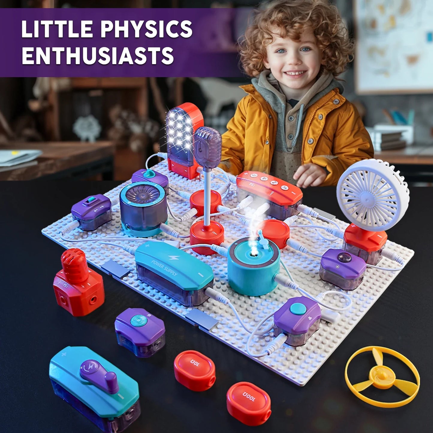 DIY Electronics Exploration Kit for Kids - 150+ Science Projects & Physics Experiments Circuit Board Educational Toy for Ages 6+