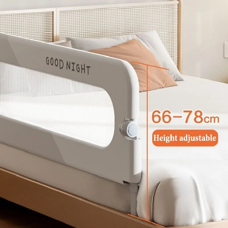 Baby Bed Rail Guardrail Safety Barrier for Crib & Toddler Bed - Prevents Falling, Side Protective Rail for Safe Sleep