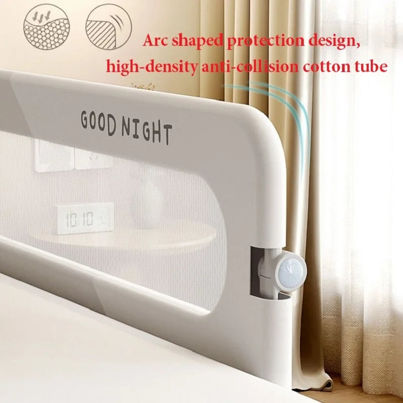 Baby Bed Rail Guardrail Safety Barrier for Crib & Toddler Bed - Prevents Falling, Side Protective Rail for Safe Sleep