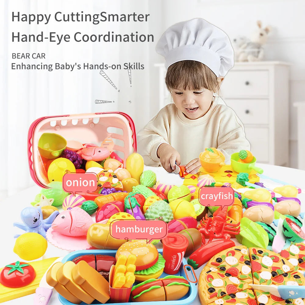 Children's Supermarket Shopping Cart Toy - Baby Trolley for Fruit & Grocery Play - Simulation Kitchen Gift for Boys & Girls