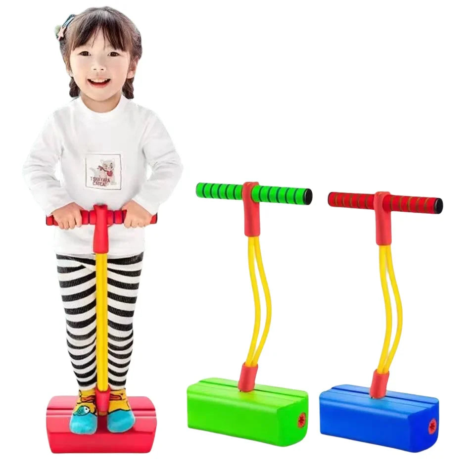 Foam Stick Jumper for Kids - Indoor Outdoor Sports Games Toy for Fun Fitness & Bounce Improvement - Sensory Gift for Boys & Girls