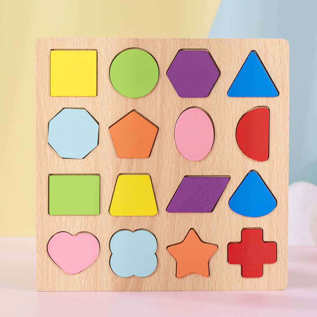 Woodland Wonders™ | Wooden Shapes, Numbers & Letters Puzzle for Early Learning & Educational Play