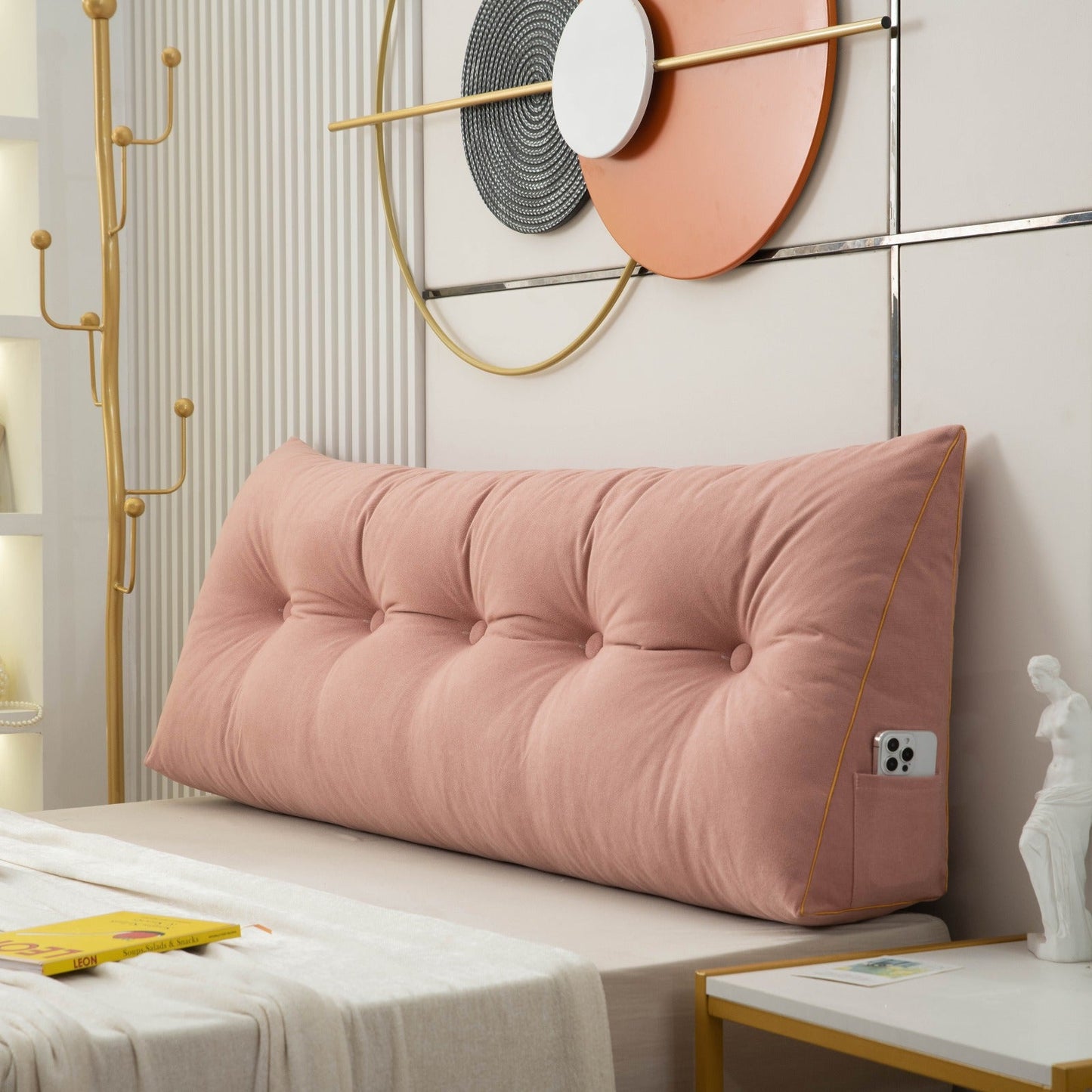 Luxury Chic Wedge Pillow | Backrest Cushion for Bed