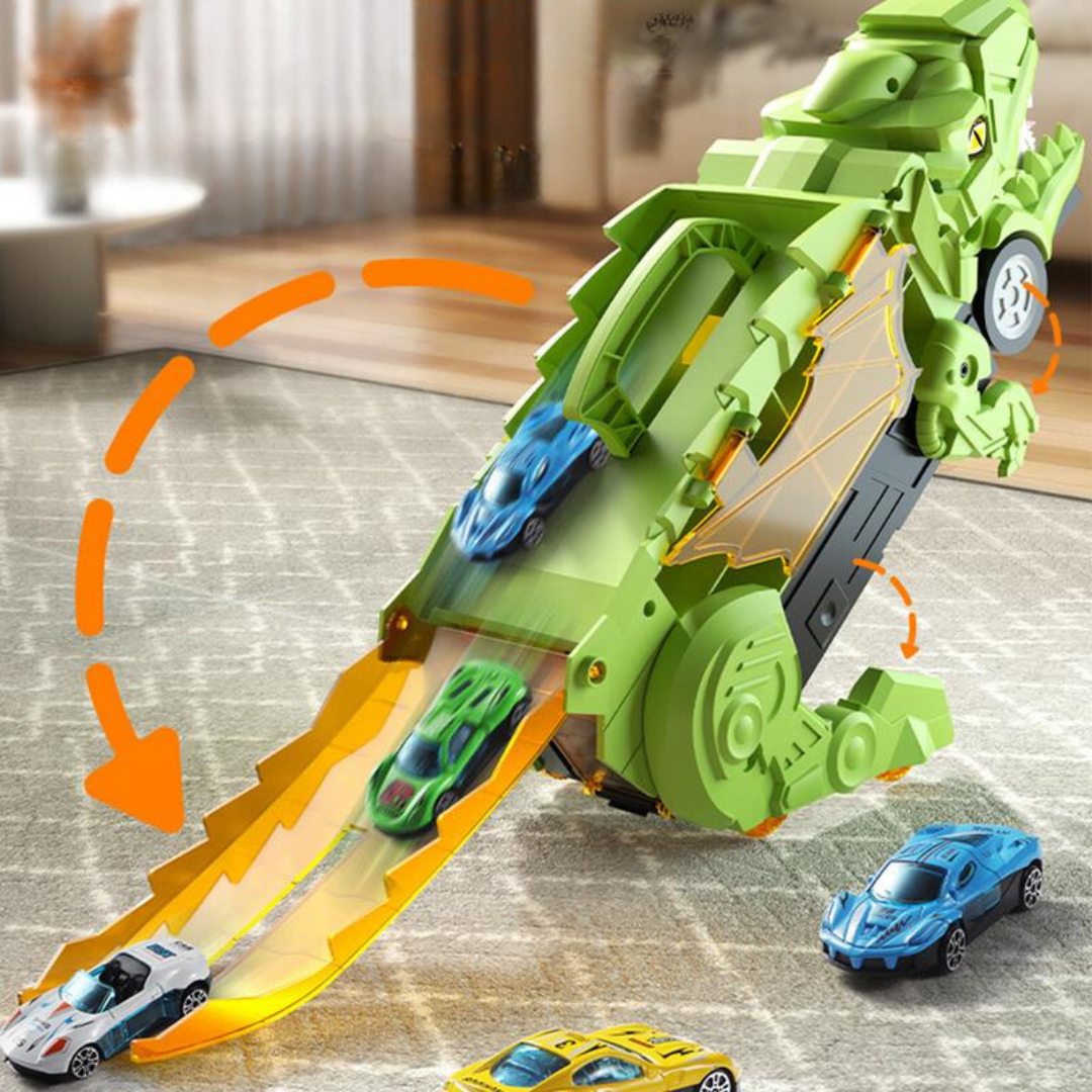 Children’s Dino Truck Playset – Dinosaur Car Transporter and Monster Trucks for Boys