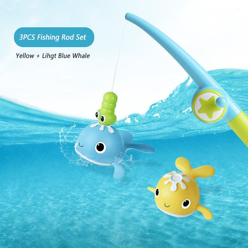 Bath Time Fishing Set - Fun Bath Buddies for Kids - Interactive Water Play Toys