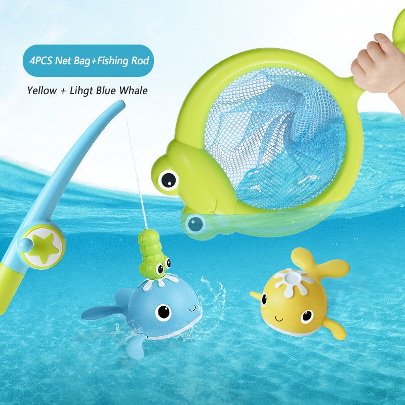 Bath Time Fishing Set - Fun Bath Buddies for Kids - Interactive Water Play Toys