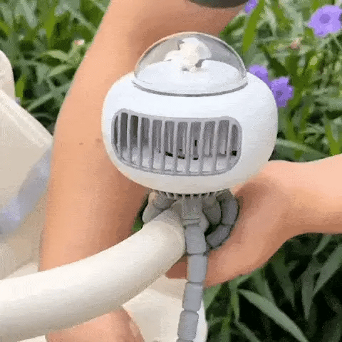 Baby Stroller Fan | Ultra-Safe, USB Rechargeable & Multi-Speed Comfort for Kids Aged 0-4 Years