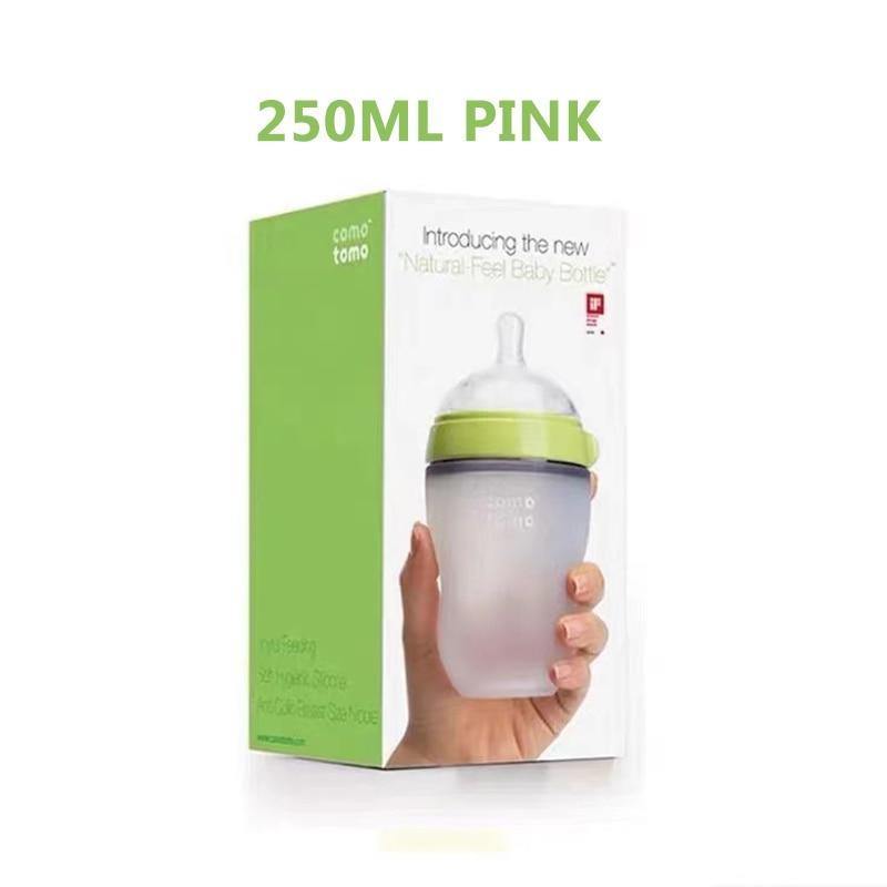 Silicone Baby Bottles – Mimics Breastfeeding for Happy Feeding