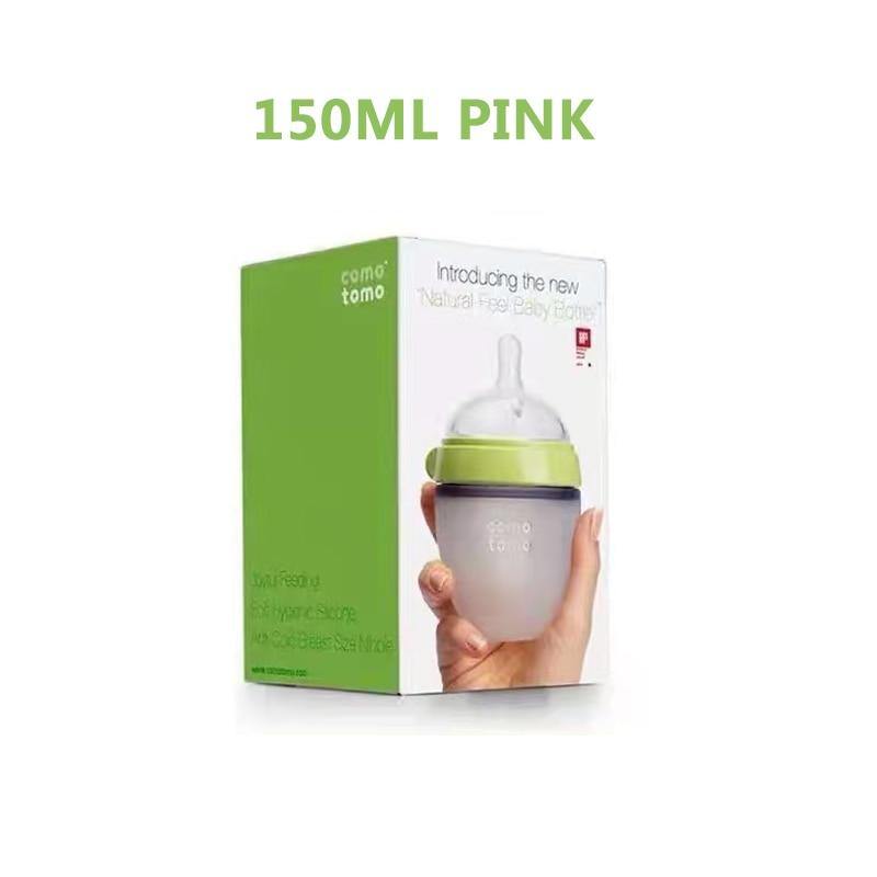 Silicone Baby Bottles – Mimics Breastfeeding for Happy Feeding