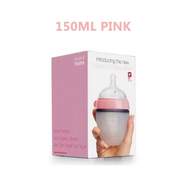 Silicone Baby Bottles – Mimics Breastfeeding for Happy Feeding