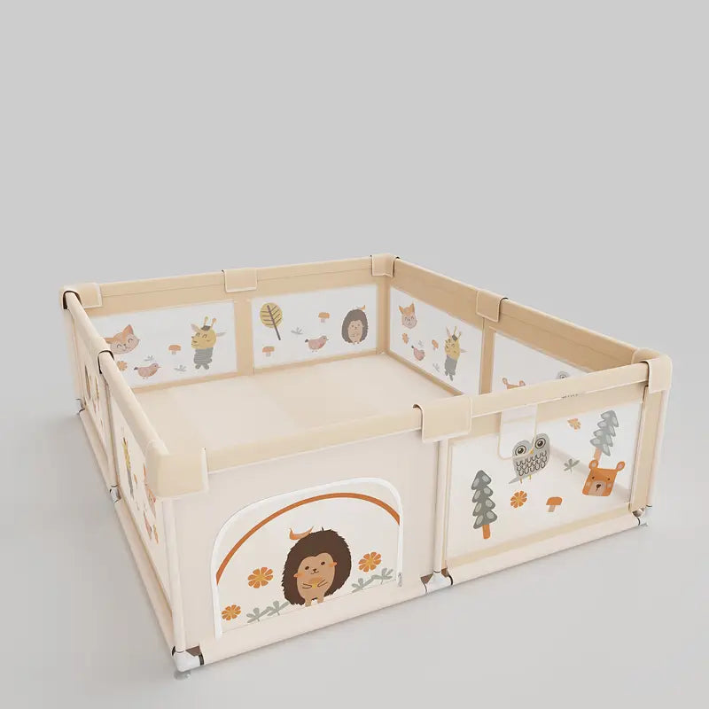 Baby Playpen | Soft, Durable & Colorful Animal Print Fence for Safe Indoor and Outdoor Play