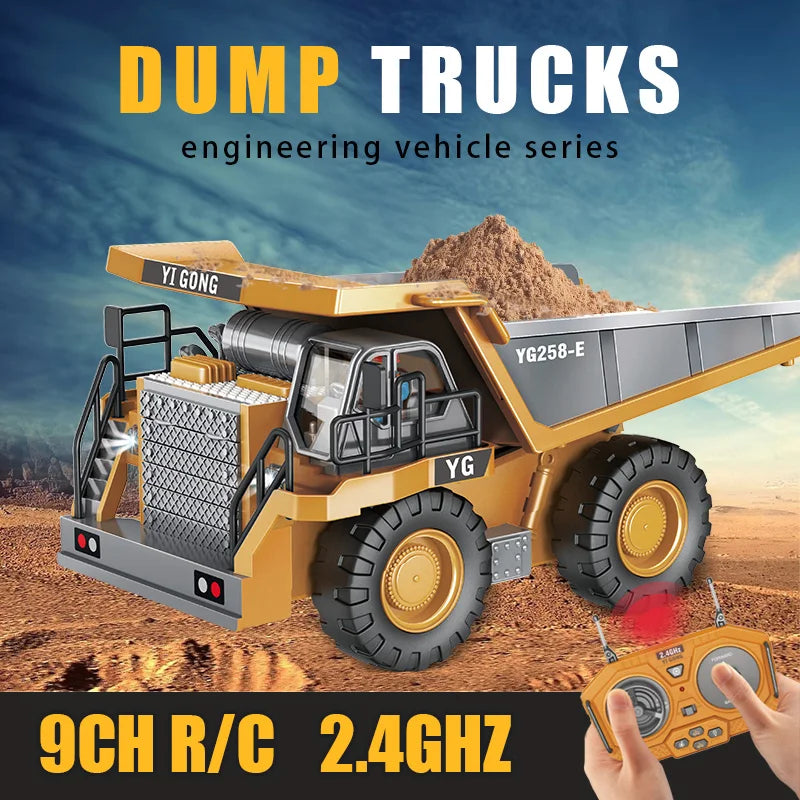 Construction Master RC Truck | Realistic Lights & Sounds for Kids' Creative Play and Coordination Development