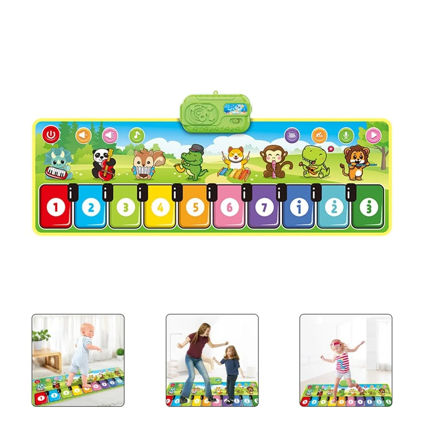 Interactive Piano Mat Musical Toy for Kids - Touch Sensitive Game Cushion