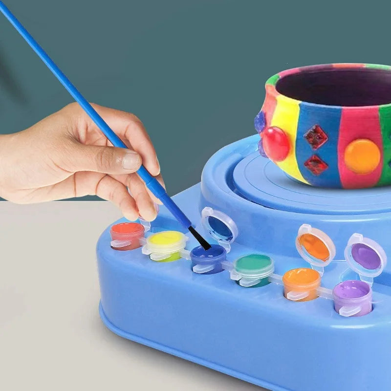 Mini Pottery Studio for Kids | Electric Pottery Wheel Craft Kit – Ideal Gift for 6–10 Year Old Girls & Boys