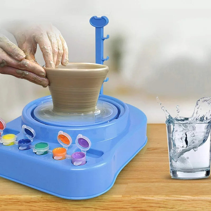 Mini Pottery Studio for Kids | Electric Pottery Wheel Craft Kit – Ideal Gift for 6–10 Year Old Girls & Boys