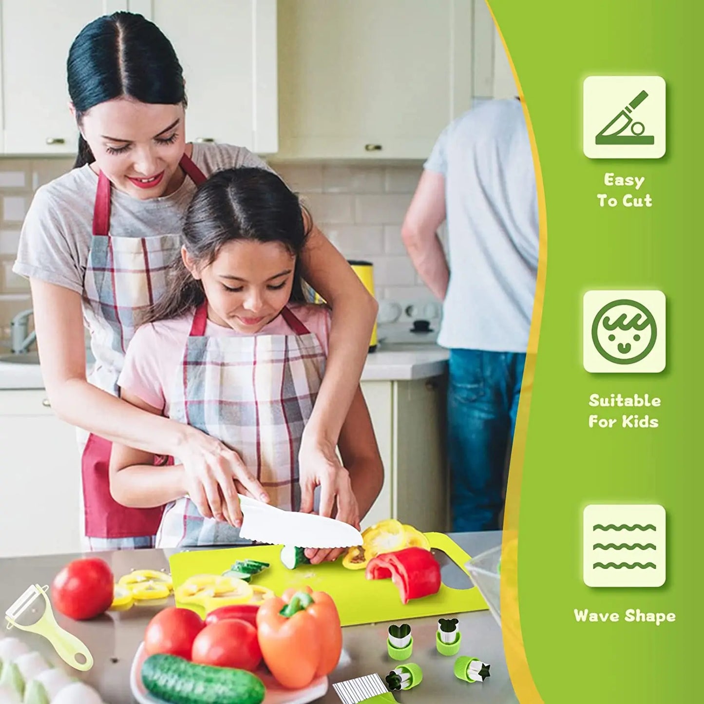 Children's Cooking Set with Toddler Knives - Safe Cutting Set for Mini Chefs