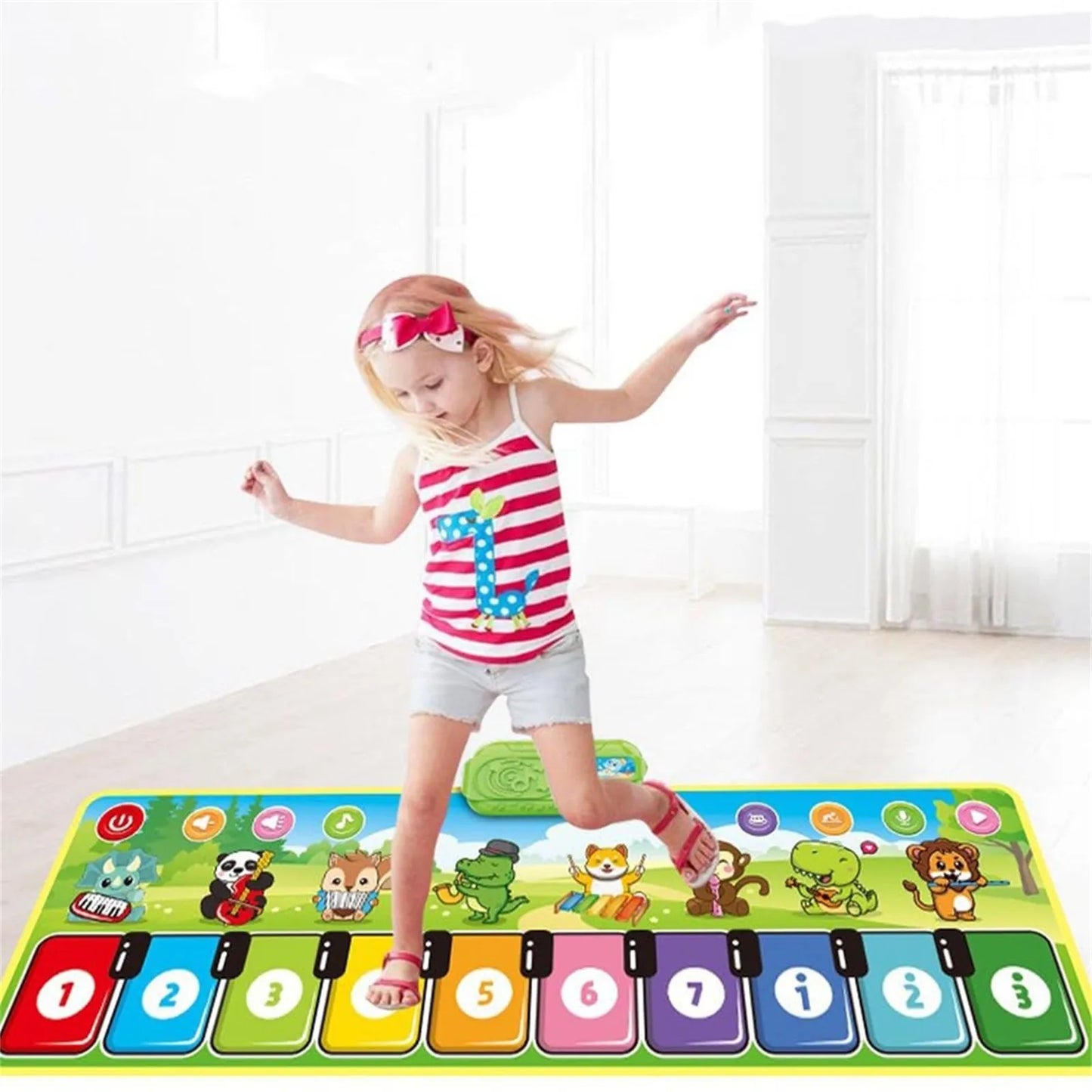 Interactive Piano Mat Musical Toy for Kids - Touch Sensitive Game Cushion