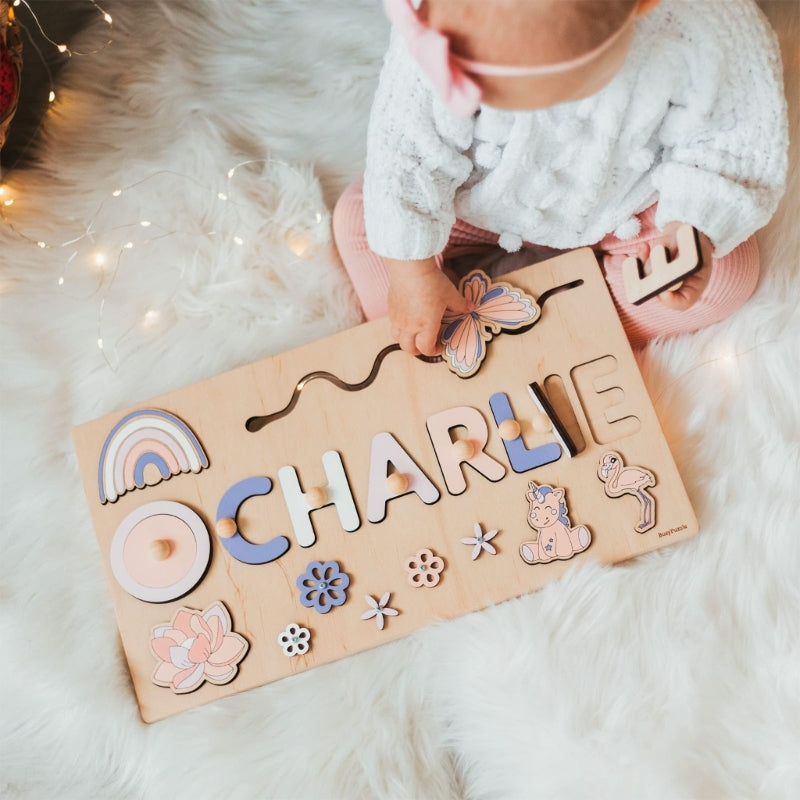MysticWood™ | Personalised Wooden Name Puzzle for Kids | Customizable Educational Toy for Learning & Play