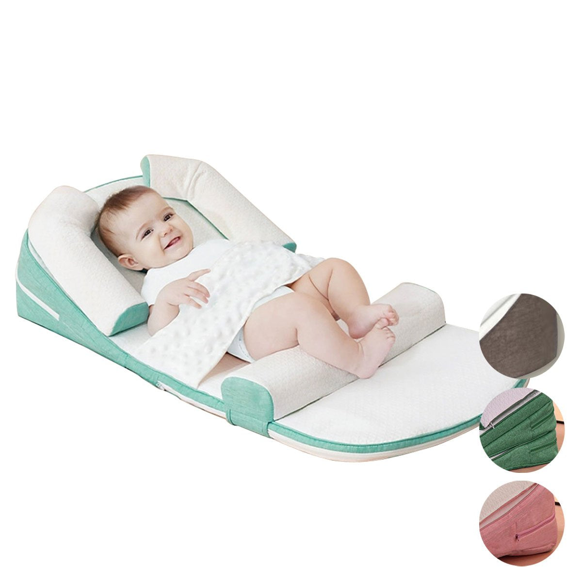 Infant Wedge Pillow for Acid Reflux – Washable Baby Reflux Pillow with Inclined Support | Safe & Comfortable for Newborns 0–36 Months