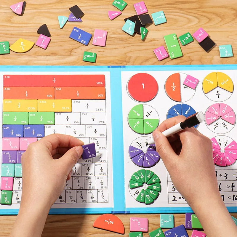 Fractionia™ | Montessori Kids Fraction Magnet Learning Toy for Educational Play & STEM Development