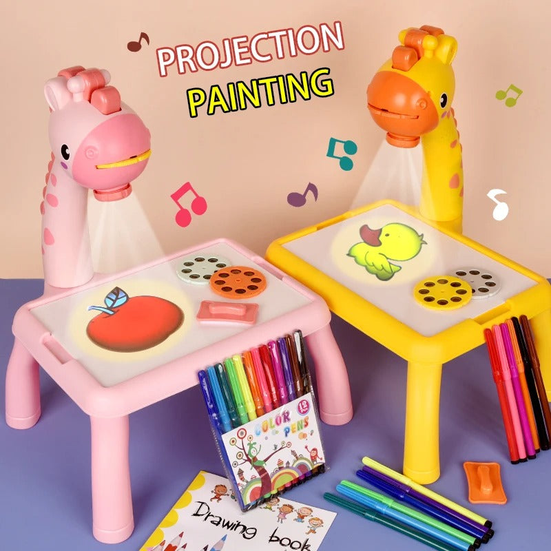 Creative Drawing Desk with Projector | Safe, Compact & Ideal for Kids' Creative Play and Skill Development