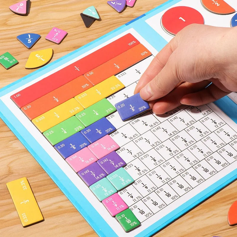 Fractionia™ | Montessori Kids Fraction Magnet Learning Toy for Educational Play & STEM Development