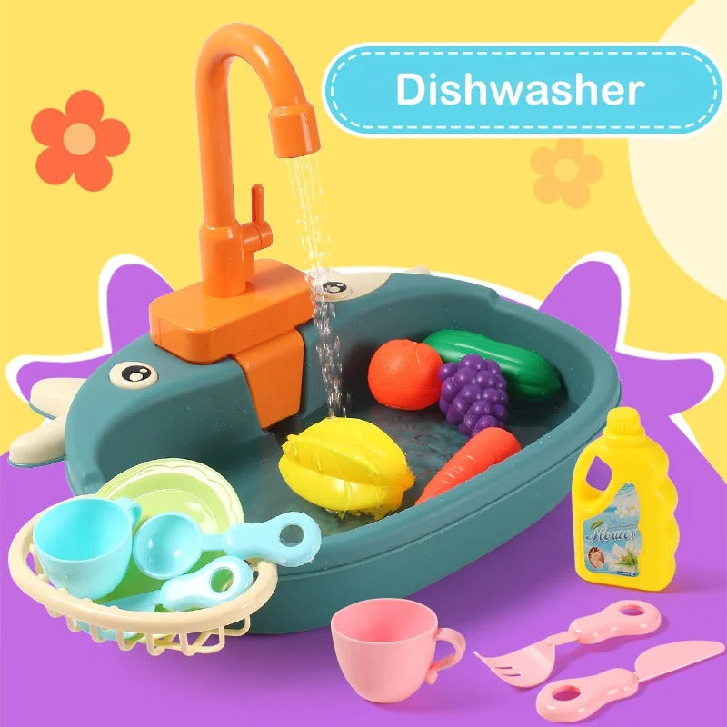 Children's Indoor/Outdoor Standing Sink | Fully Functional Tap, 16 Accessories & Removable Legs for Endless Water Play