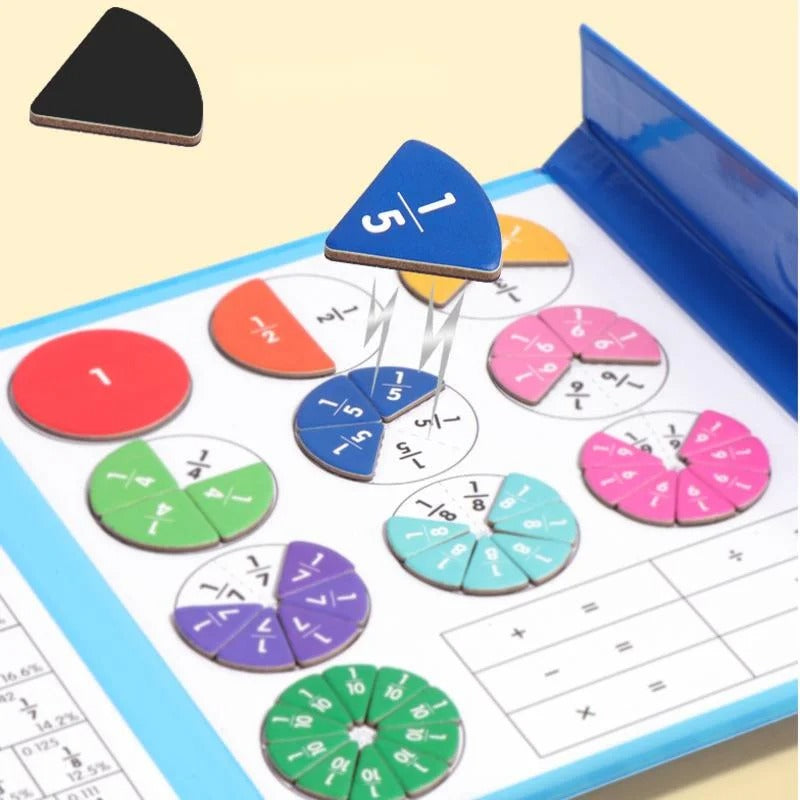 Fractionia™ | Montessori Kids Fraction Magnet Learning Toy for Educational Play & STEM Development