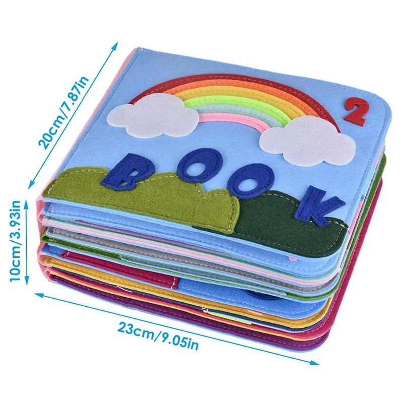 Montessori Interactive Felt Story Book | 16 Engaging Stories & Activities for Fine Motor Skills Development in Children Ages 2-5