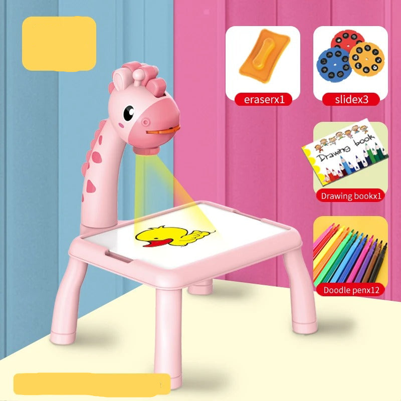 Creative Drawing Desk with Projector | Safe, Compact & Ideal for Kids' Creative Play and Skill Development