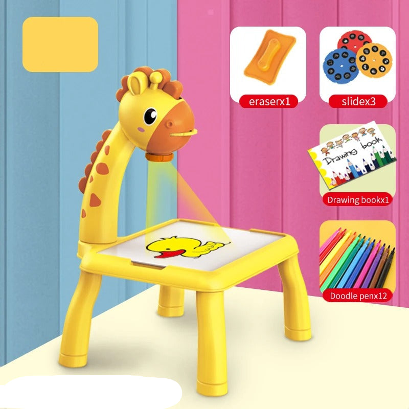 Creative Drawing Desk with Projector | Safe, Compact & Ideal for Kids' Creative Play and Skill Development